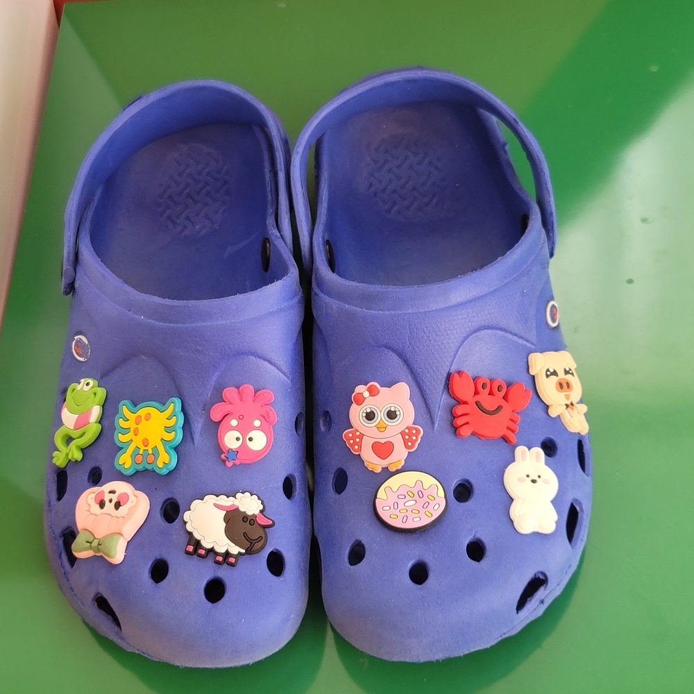 ❗️ Blue  WOMEN Clogs with Fun Charms  ❗️